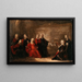Allegorie der Verlobung von Ludwig XV. mit der Infantin Maria-Anne-Victoria von Spanien - Nicolas de Largillière — gerahmtes Bild an der Wand