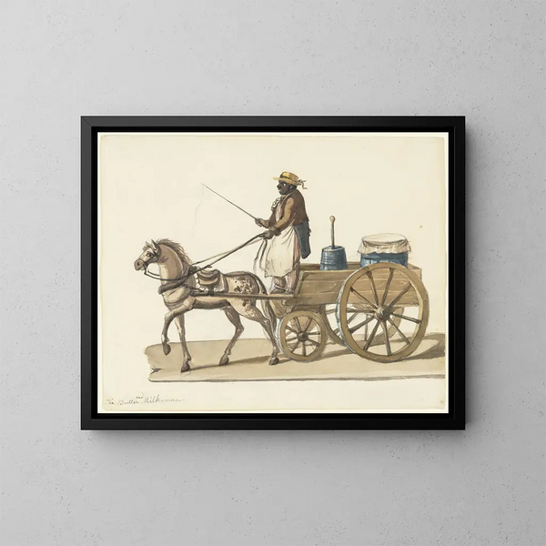 Der Milchmann und der Buttermacher - Nicolino Calyo — gerahmtes Bild an der Wand
