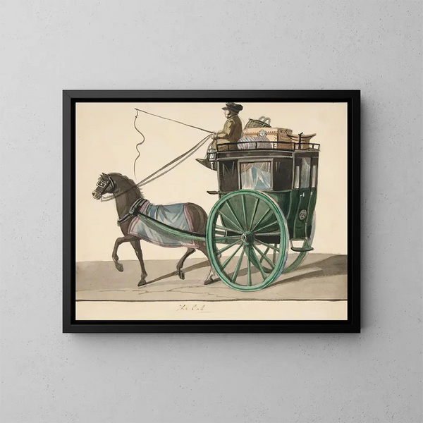 Le cabriolet - Nicolino Calyo — gerahmtes Bild an der Wand