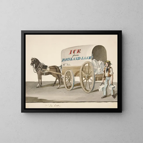 Der Eiskarren - Nicolino Calyo — gerahmtes Bild an der Wand