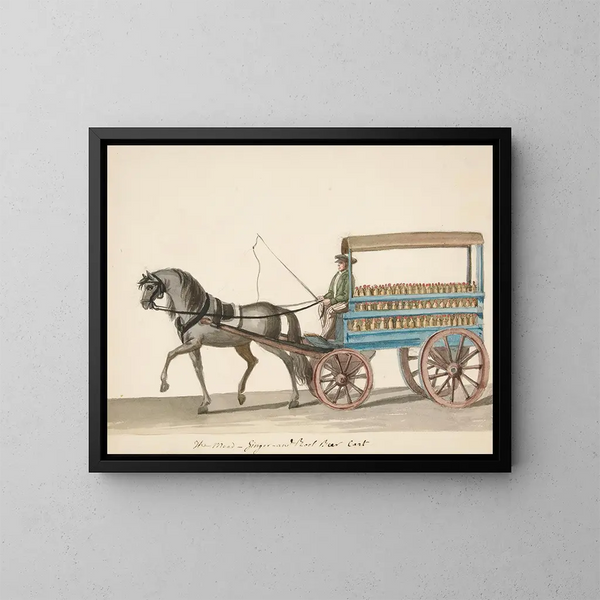 Der Ginger Ale- und Root Beer-Wagen - Nicolino Calyo — gerahmtes Bild an der Wand