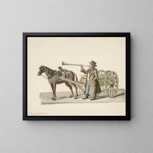 L'Homme aux huîtres - Nicolino Calyo — gerahmtes Bild an der Wand