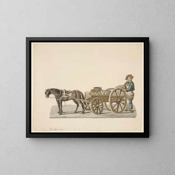Der Kartoffelverkäufer - Nicolino Calyo — gerahmtes Bild an der Wand