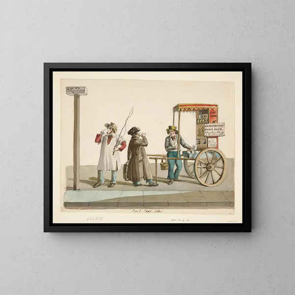 Der Verkäufer von Rootbeer - Nicolino Calyo — gerahmtes Bild an der Wand