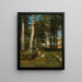 Brüder und Schwestern, die sich auf einem Waldweg im Sommer ausruhen - Niels Christian Hansen — gerahmtes Bild an der Wand