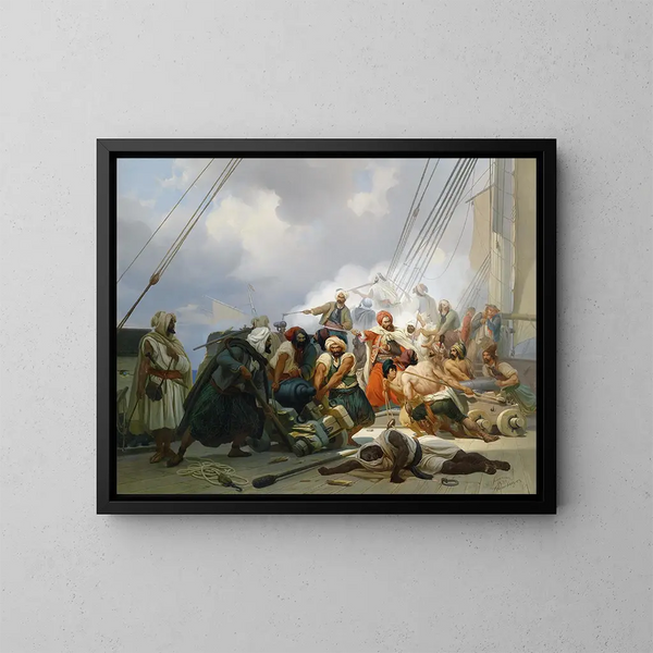 Schlachtschiff - Niels Simonsen — gerahmtes Bild an der Wand