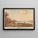 Ansicht von Leissiguen am oberen Thunersee und seiner schönen Umgebung auf der Sonnenuntergangsseite - Niklaus Sprüngli — gerahmtes Bild an der Wand