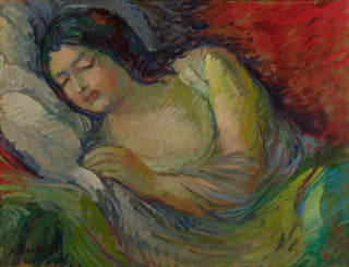 Nikolai Alexandrovich Tarkhov - Jeune Femme Brune Endormie.webp