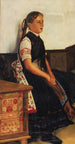 Portrait einer jungen Frau in traditioneller Tracht - Nikolai Vasilievich Haritonoff — Ansicht des Kunstwerks