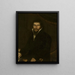 Portrait eines Mannes mit einer Gänsefeder in der Hand - Nikolay Argunov — gerahmtes Bild an der Wand