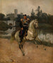 Portrait von Alexander III. auf dem Pferd in Gatchina - Nikolay Shilder — Ansicht des Kunstwerks
