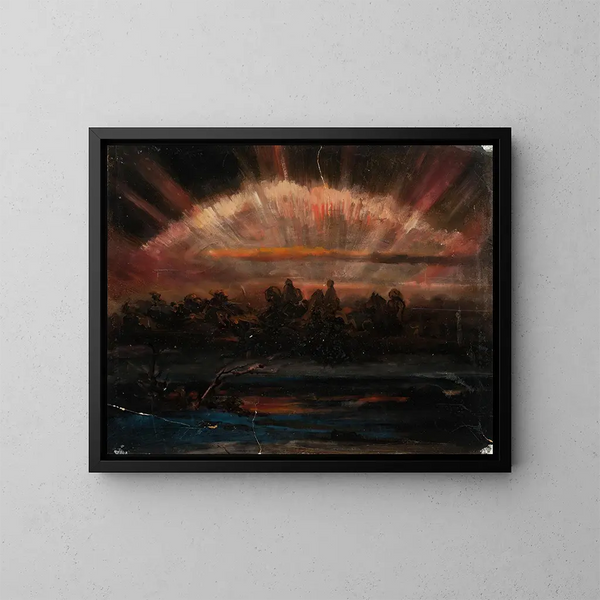 Skizze von Asgrdsreia - Nils Jakob Olsson Blommér — gerahmtes Bild an der Wand