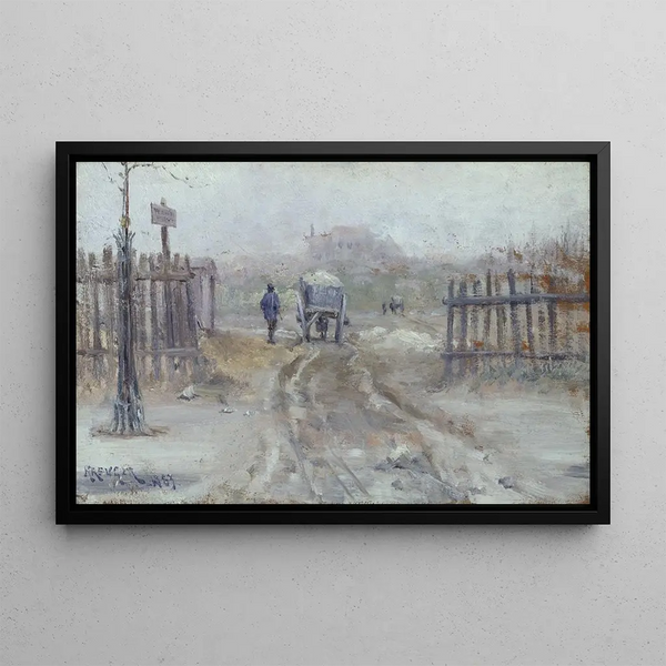 Französisches Landschaftsgemälde - Nils Kreuger — gerahmtes Bild an der Wand
