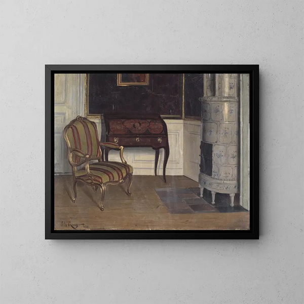 Das Kabinett der Prinzessin im Schloss Gripsholm - Nils Kreuger — gerahmtes Bild an der Wand