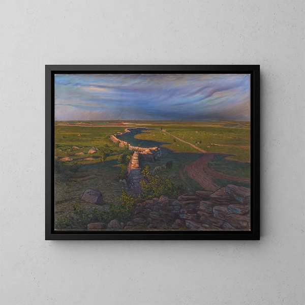 Landschaft - Nils Kreuger — gerahmtes Bild an der Wand