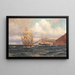 Schiffe auf See - Nils Severin Lynge Hansteen — gerahmtes Bild an der Wand