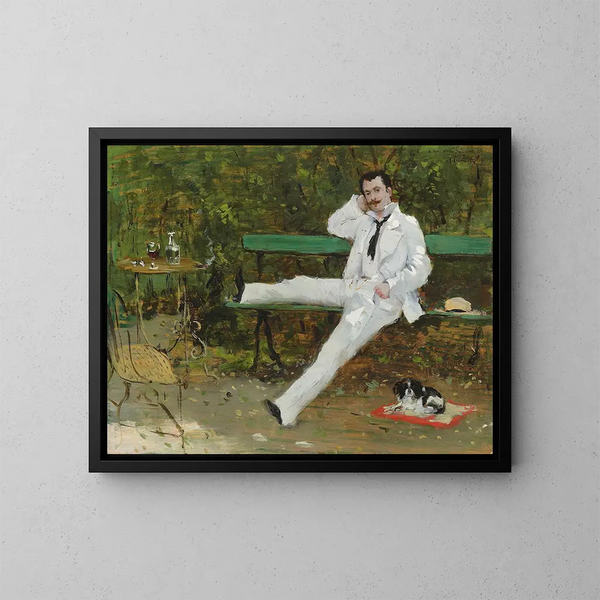 Im Garten - Norbert Goeneutte — gerahmtes Bild an der Wand