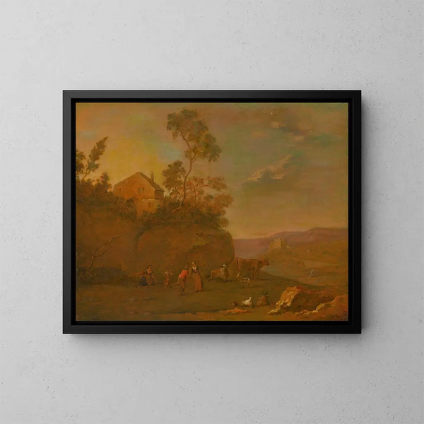 Tard dans la soirée - Norbert Joseph Carl Grund — gerahmtes Bild an der Wand