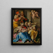 Heilige Familie mit Heilige Anna-Katharina von Alexandrien und Heilige Maria Magdalena - Nosadella Giovanni Francesco Bezzi — gerahmtes Bild an der Wand
