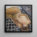 Nacktes Liegen gegen eine weiße und blaue Decke - Pierre Bonnard — gerahmtes Bild an der Wand