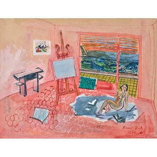 Reproduction Nu dans l'Atelier Rouge de Vence - Raoul Dufy