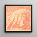 Nacktes weibliches Mädchenakt - Ernst Ludwig Kirchner — gerahmtes Bild an der Wand