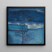 Nacht im Winter am Kai - Eugène Jansson — gerahmtes Bild an der Wand