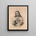 Heiliges Gemälde - Herz Jesu - O. S. Silberman — gerahmtes Bild an der Wand