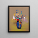 Blumen auf grauem Hintergrund - Odilon Redon — gerahmtes Bild an der Wand