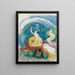 Der grüne Monster - Odilon Redon — gerahmtes Bild an der Wand