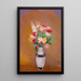 Blumenvasen - Odilon Redon — gerahmtes Bild an der Wand