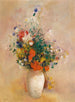 Vase de fleurs sur fond rose - Odilon Redon — Ansicht des Kunstwerks