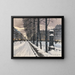 Ein Boulevard in Paris unter Schnee - Odo Dobrowolski — gerahmtes Bild an der Wand