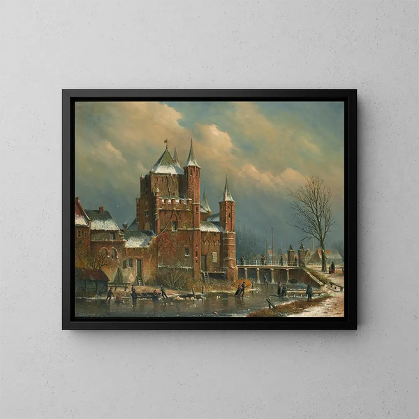 Die Tür von Amsterdam in Haarlem - Oene Romkes de Jongh — gerahmtes Bild an der Wand