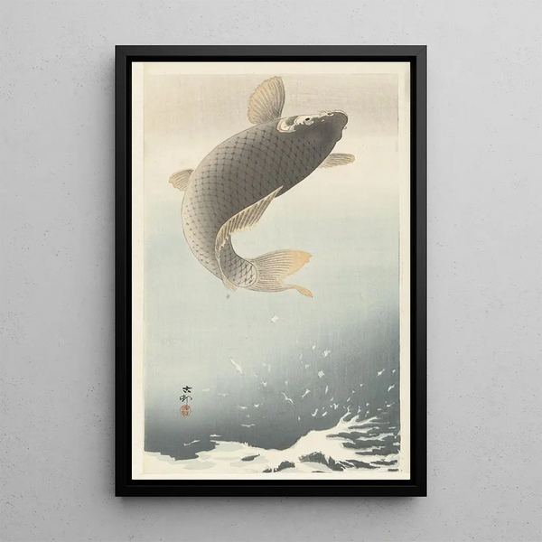 Carpe - Ohara Koson — gerahmtes Bild an der Wand