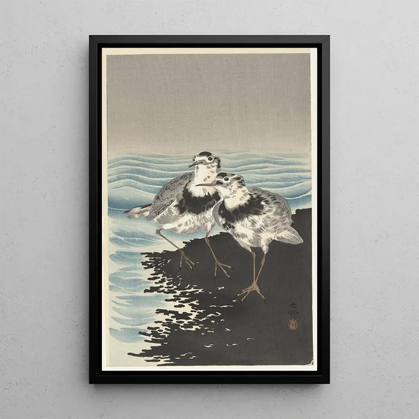 Bécasseaux maubèches - Ohara Koson — gerahmtes Bild an der Wand