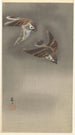 Moineaux à collier dans la neige - Ohara Koson — Ansicht des Kunstwerks