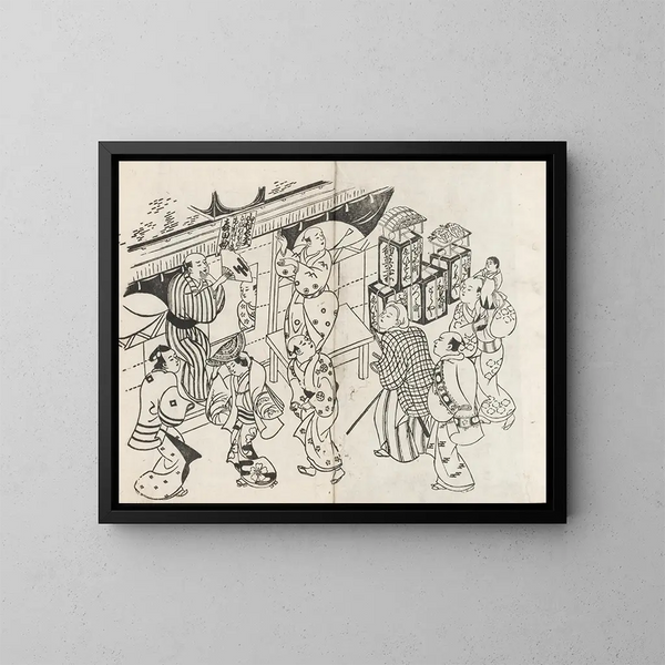 Yakusha ezukushi Pl1 - Okumura Masanobu — gerahmtes Bild an der Wand