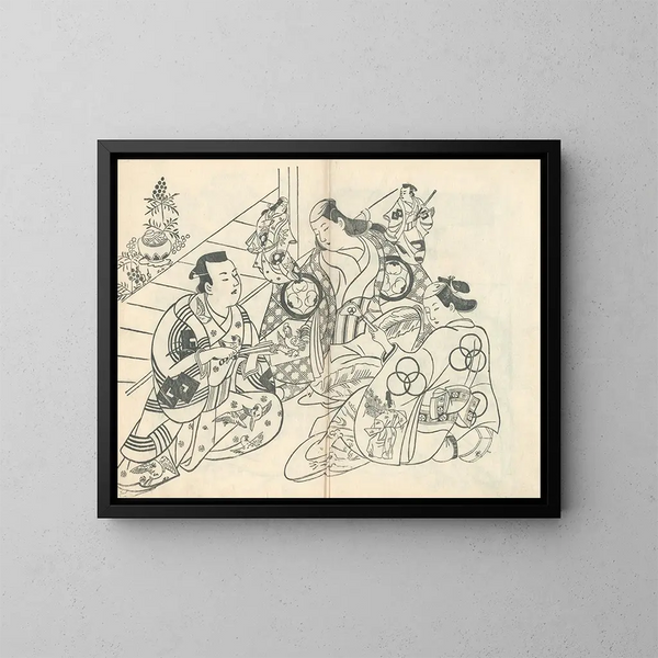 Yakusha ezukushi Pl3 - Okumura Masanobu — gerahmtes Bild an der Wand