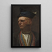 Portrait eines Bauern aus Setesdal Studie für Kampf in einem alten Bauernhaus - Olaf Isaachsen — gerahmtes Bild an der Wand