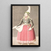 Frau in isländischer Bauerntracht - Olavius — gerahmtes Bild an der Wand