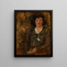 Portrait einer Dame mit Halskette - Olga Boznańska — gerahmtes Bild an der Wand
