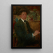 Portrait eines Mannes mit Hut - Olga Boznańska — gerahmtes Bild an der Wand