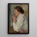 Portrait einer Dame im Profil - Olga Boznańska — gerahmtes Bild an der Wand