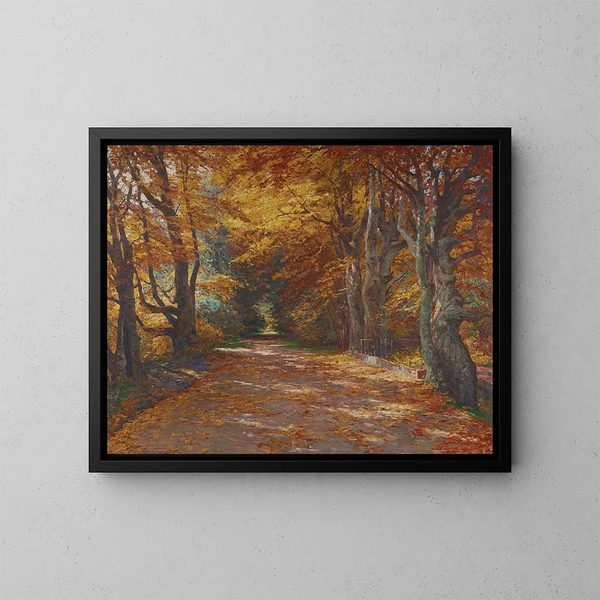 Allée du Prater en automne - Olga Wisinger-Florian — gerahmtes Bild an der Wand