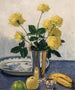Stillleben mit gelben Rosen Stillleben mit gelben Rosen - Olle Hjortzberg — Ansicht des Kunstwerks