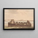 Ruinen einer Kirche in Grönland Illustration für WA Graah Reiseerkundungskreuzfahrt an der Ostküste Grönlands 3 - Oluf Olufsen Bagge — gerahmtes Bild an der Wand