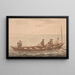 Konebd, Illustration für WA Graah, Erkundungsreise an der Ostküste Grönlands - Oluf Olufsen Bagge — gerahmtes Bild an der Wand