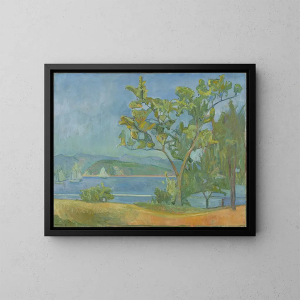 Landschaft von Holmsbu - Oluf Wold-Torne — gerahmtes Bild an der Wand
