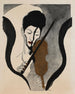 Impression eines Portraits eines Geigerinnen von Suwa Nejiko - Onchi Kōshirō — Ansicht des Kunstwerks